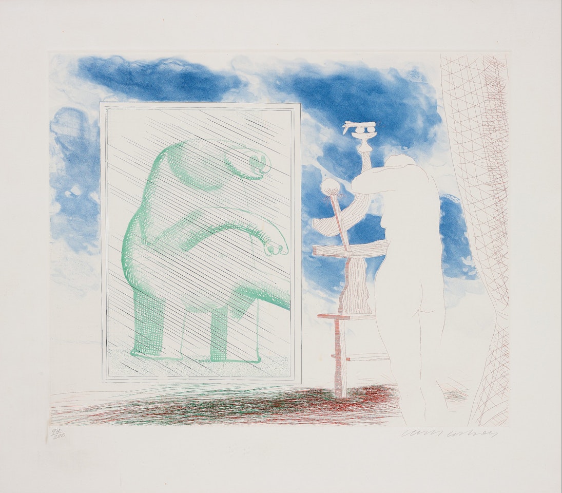 "A Picture of Ourselves" from: "The Blue Guitar" by David Hockney