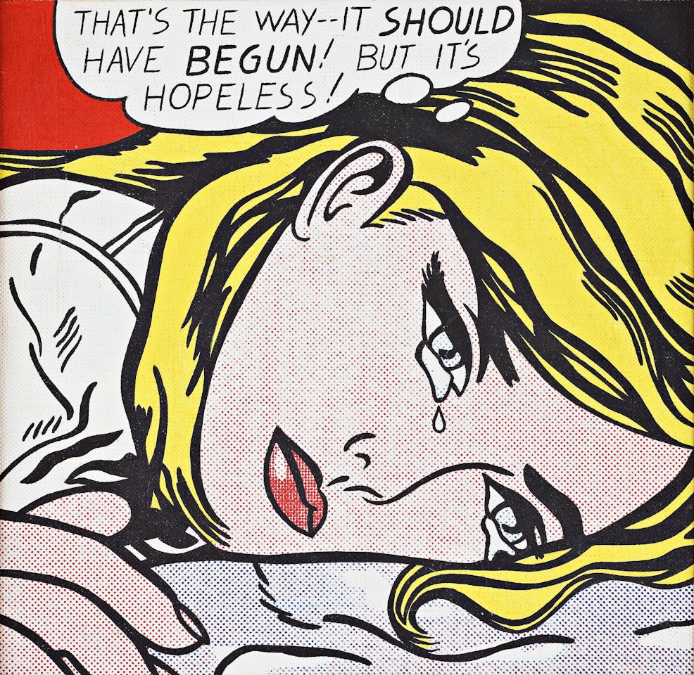 "Roy Lichtenstein Hopeless 1963" by Richard Pettibone