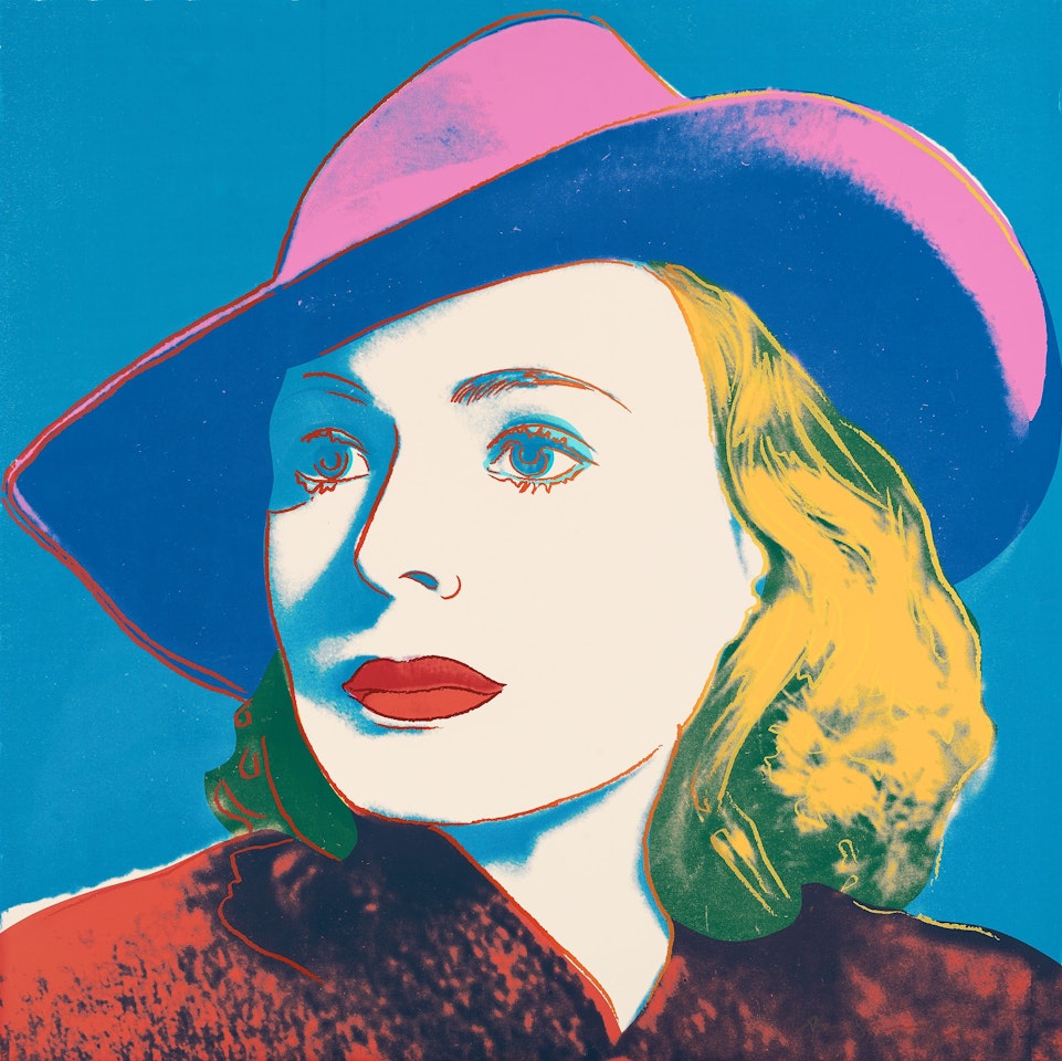 "With Hat"; from: "Ingrid Bergman" by Andy Warhol