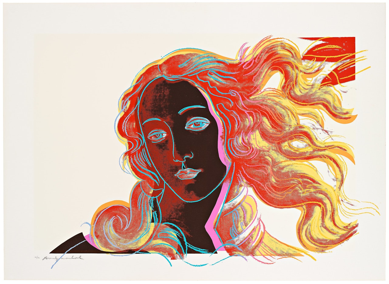 "Venus", from: "Details of renaissance paintings (Sandro Botticelli, Birth of Venus, 1482) " by Andy Warhol