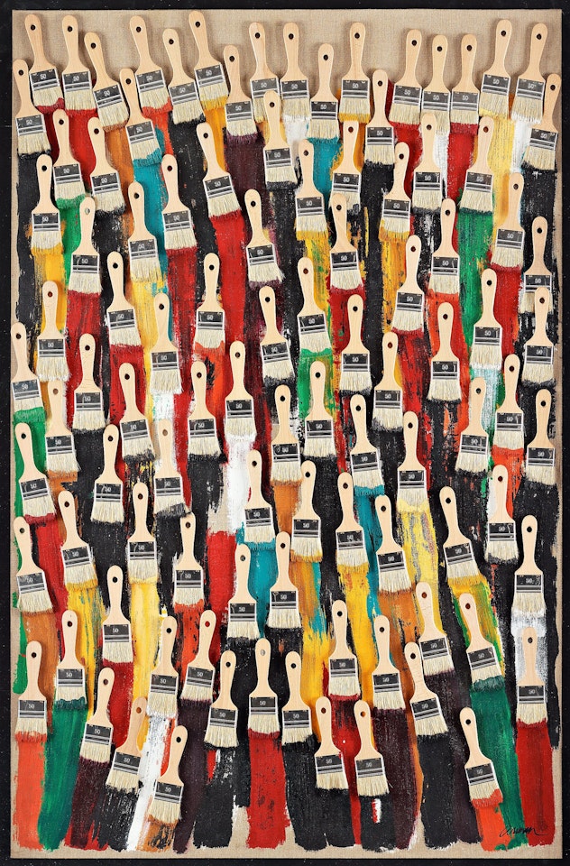 ”Cascade de pinceaux” by Arman