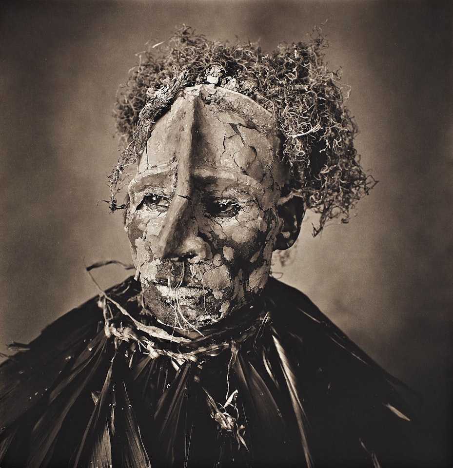 "Man with Pink Face, New Guinea, 1970" by Irving Penn