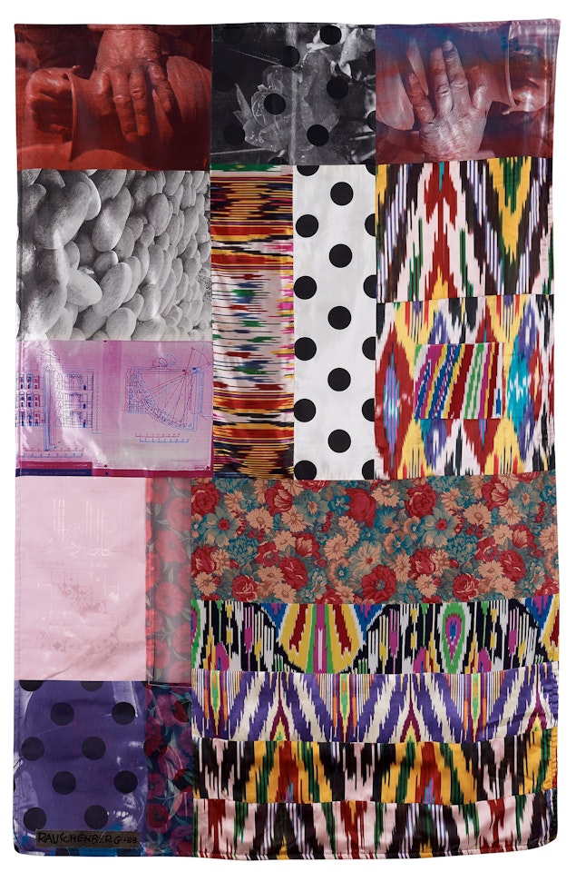 "Samarkand Stitches #IV" by Robert Rauschenberg