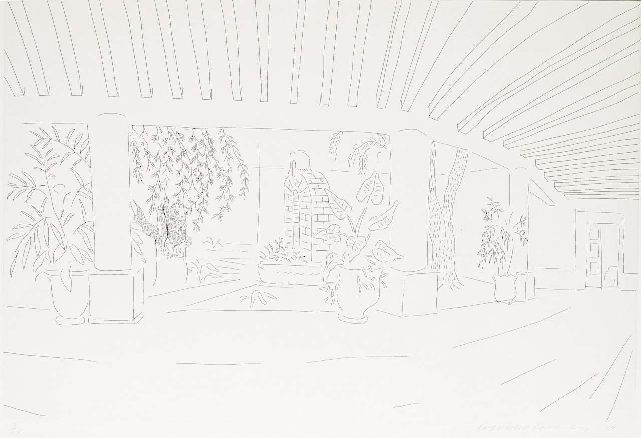 "Mexican Hotel Garden" by David Hockney