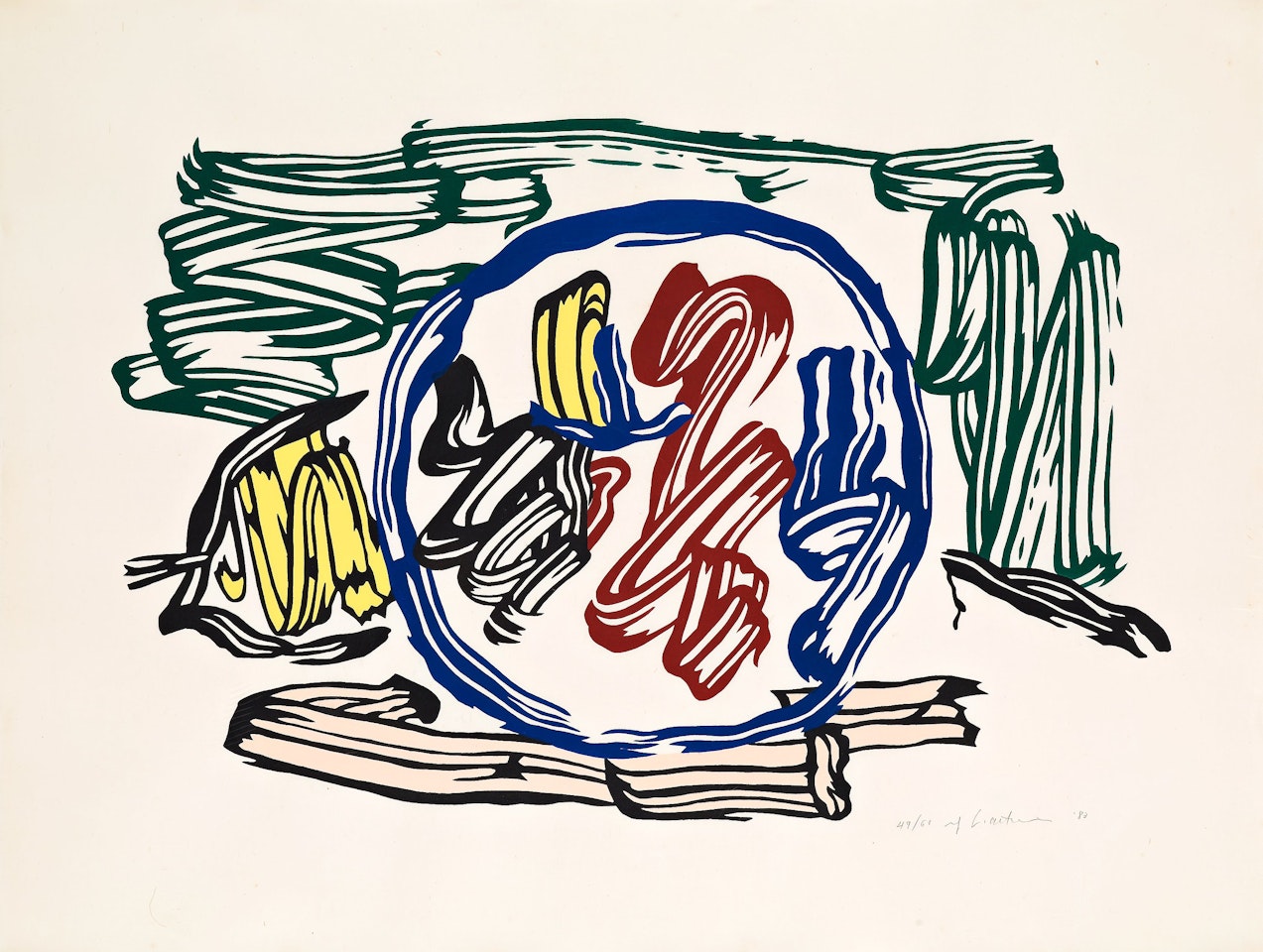 "Apple and Lemon" From "The Seven Apple Woodcuts series" by Roy Lichtenstein