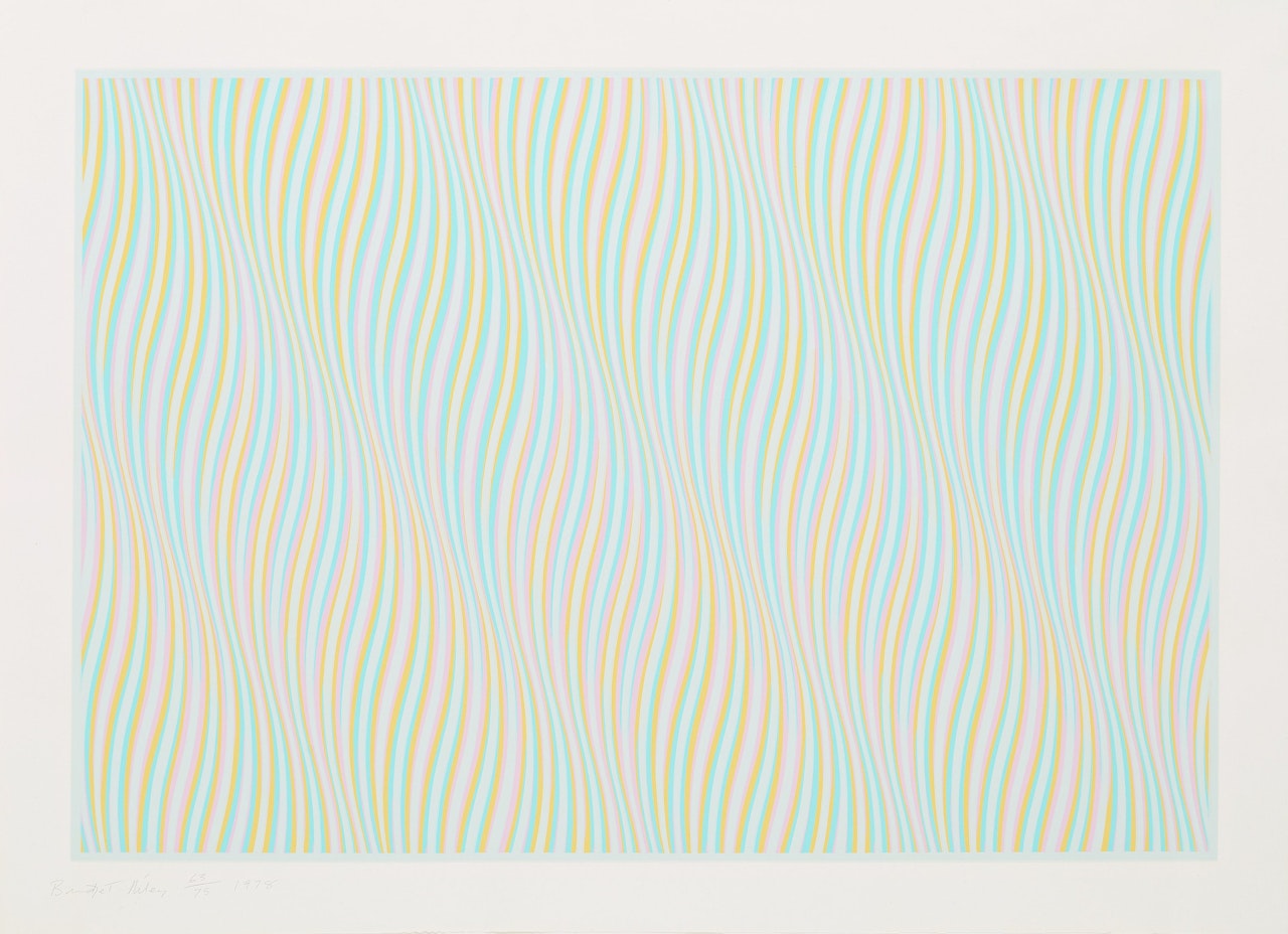 "Untitled Bleu" by Bridget Riley
