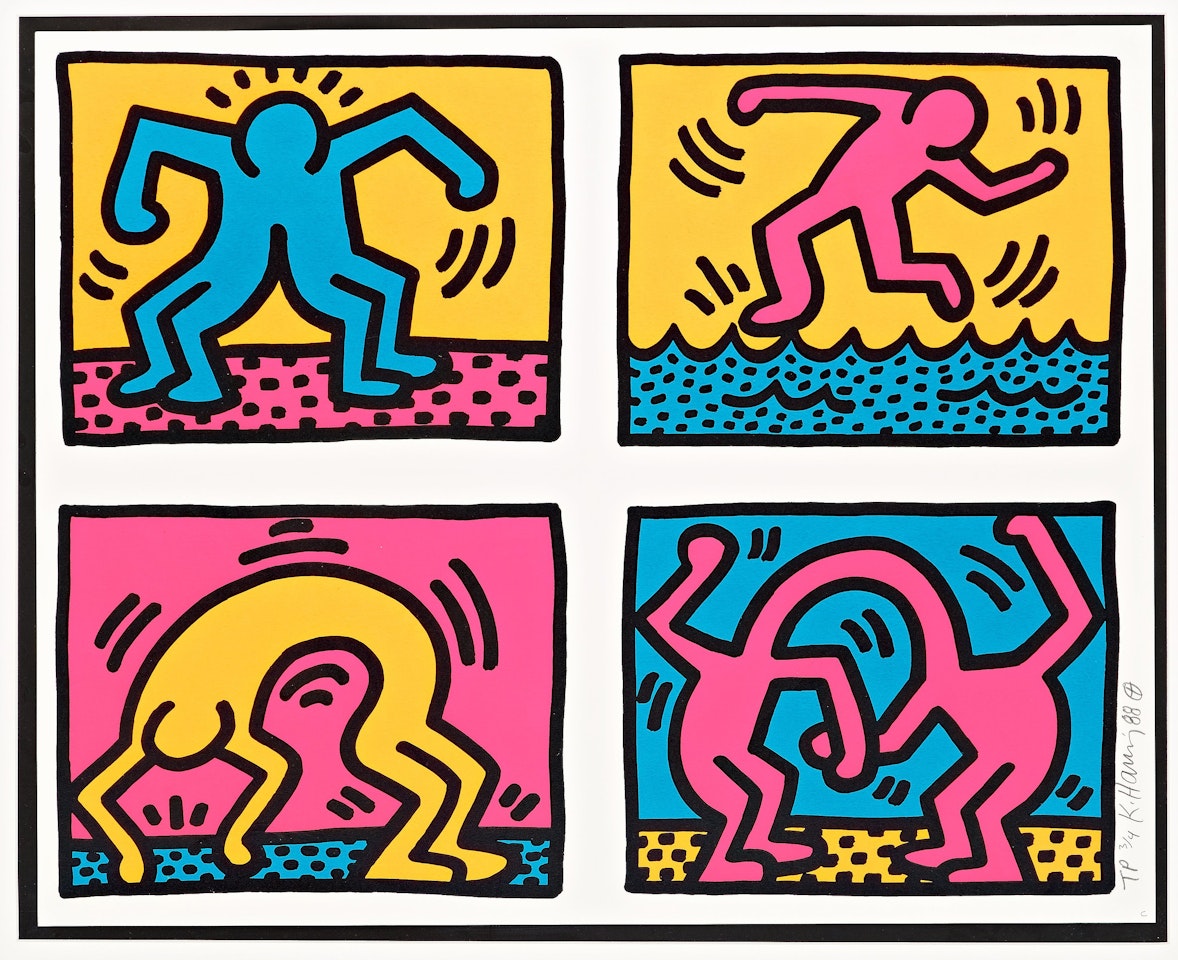 "Pop Shop Quad II" by Keith Haring
