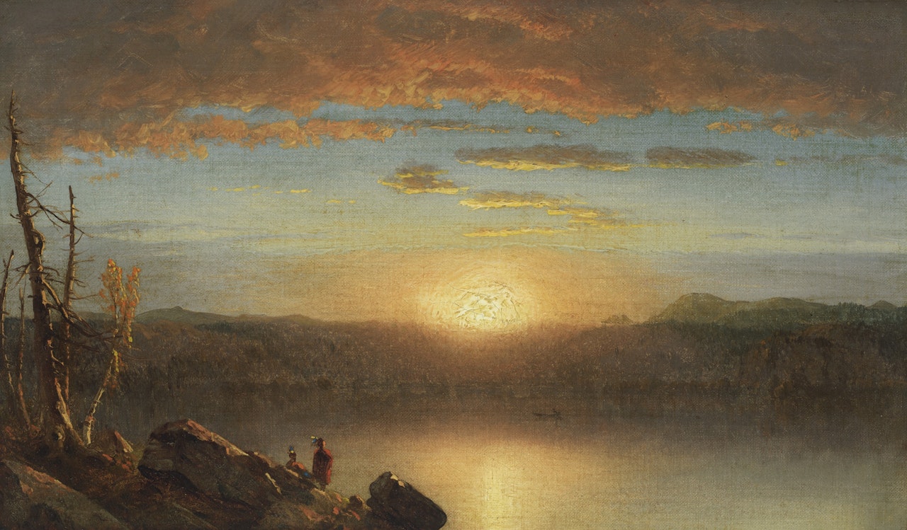 Indians at Sunset (Sunset in the Wilderness) by Sanford Robinson Gifford