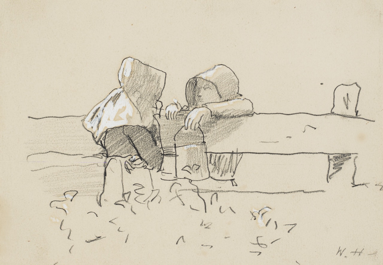 Two Girls Blackberrying by Winslow Homer