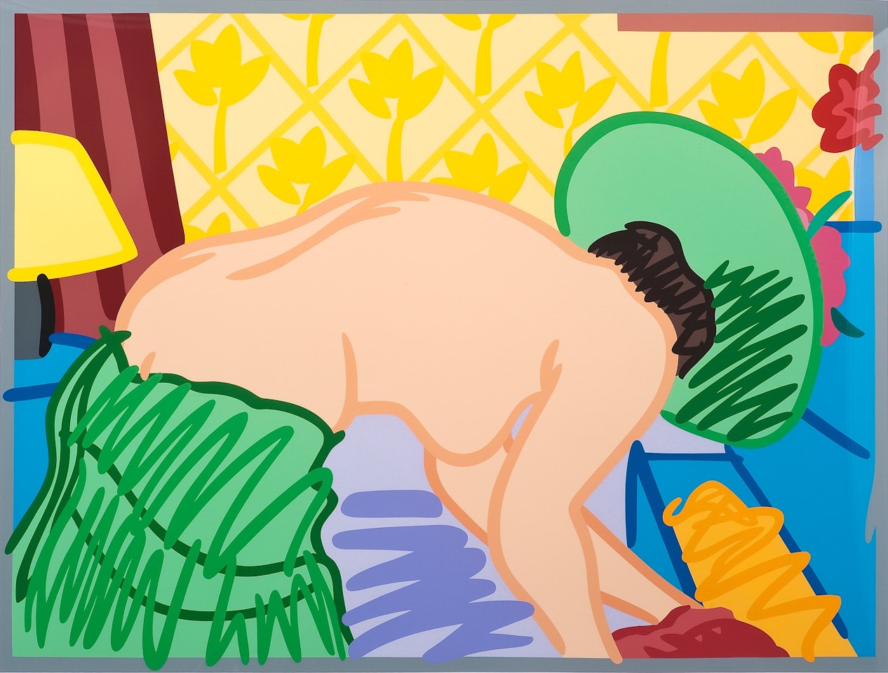 "JUDY TRYING ON CLOTHES". by Tom Wesselmann