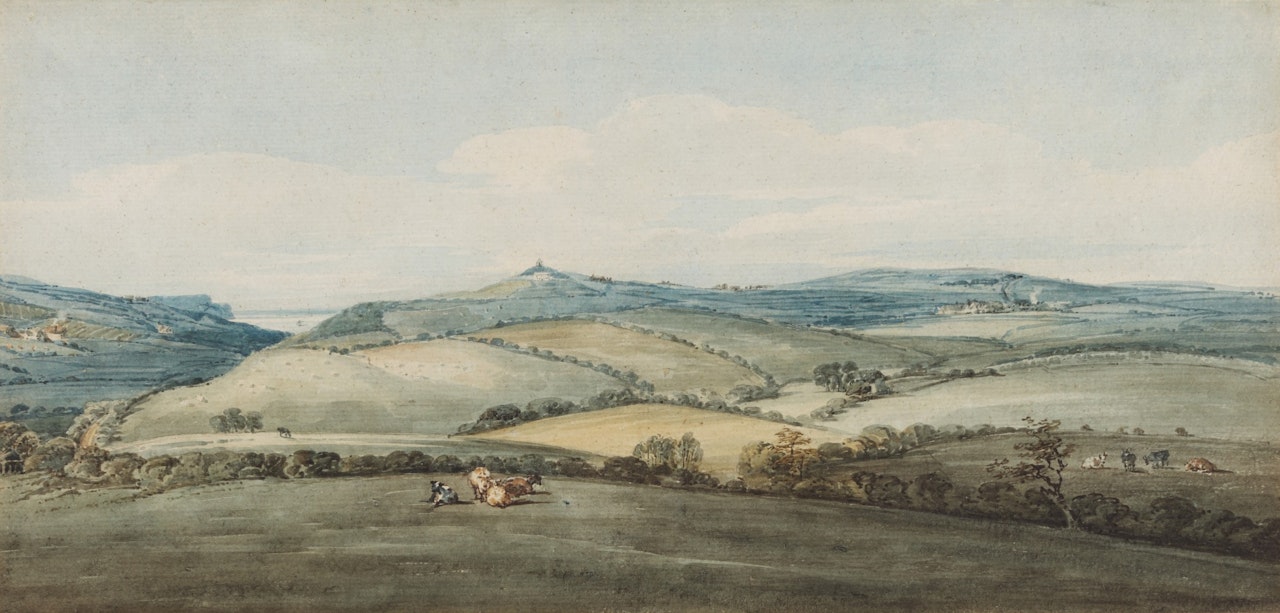 Above Lyme Regis, looking across Marshwood Vale, Dorset by Thomas Girtin