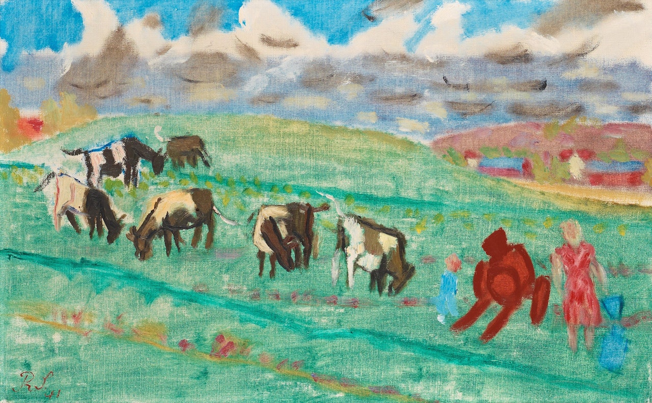 "Mjölkning" (Milking) by Ragnar Sandberg