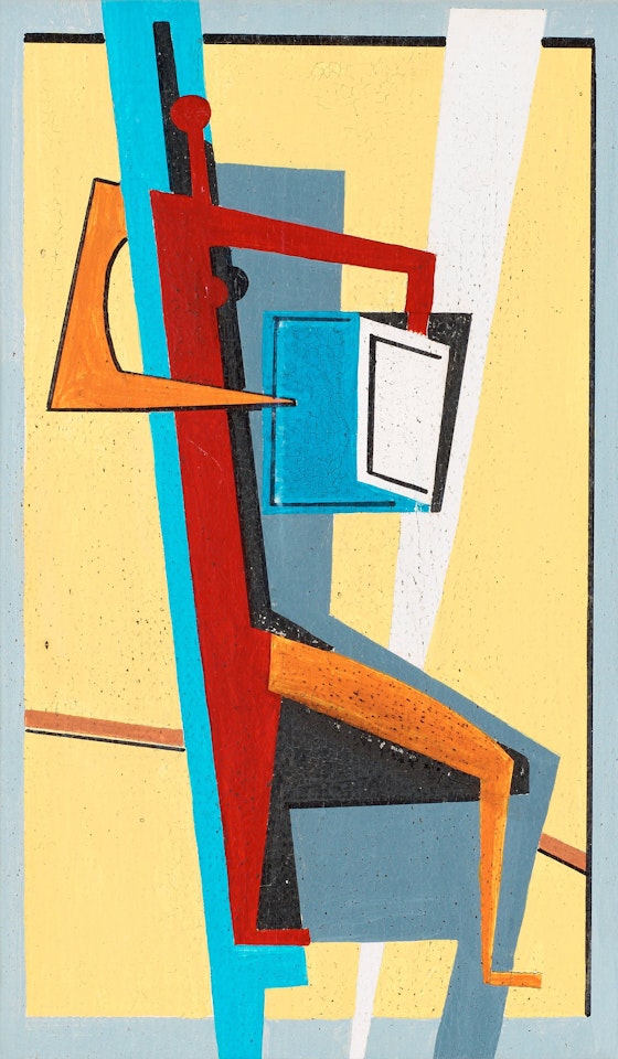 Composition with figure and book by Erik Olson