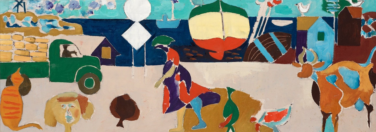 Harbour, Herrvik Gotland by Lage Lindell