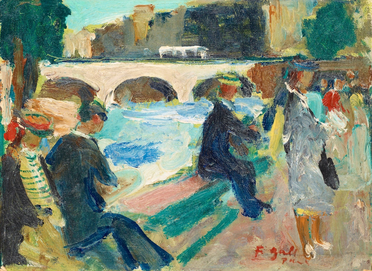 "People by the Seine" by François Gall