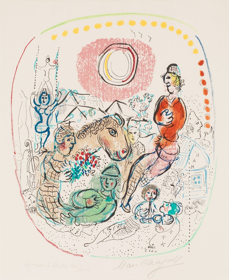 "Le jeu des arlequins" by Marc Chagall