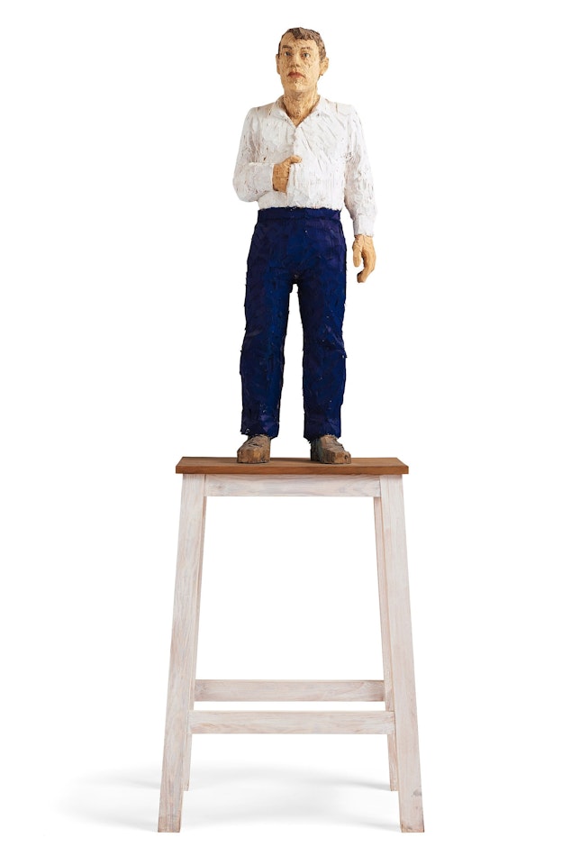 "Mann mit Hand im Hemd" by Stephan Balkenhol