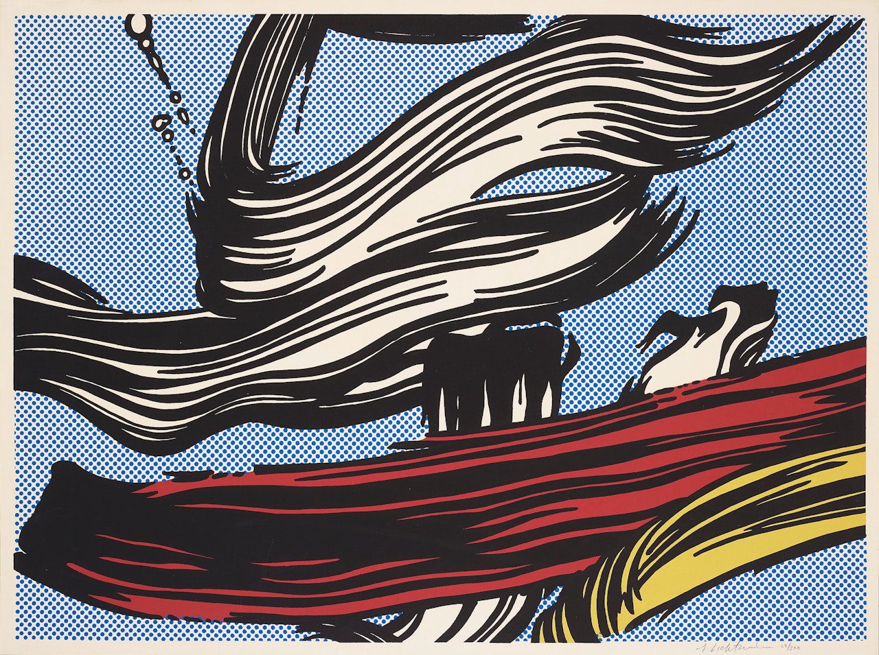 "Brushstrokes" by Roy Lichtenstein