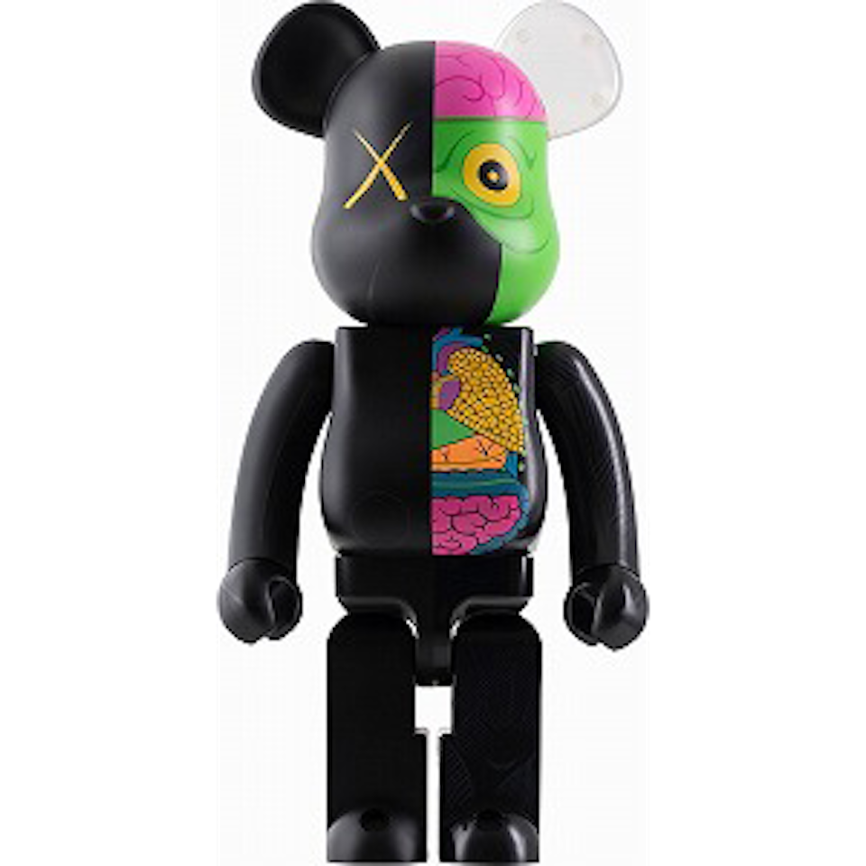 BE@RBRICK COMPANION 1000% Black Dissected by Kaws