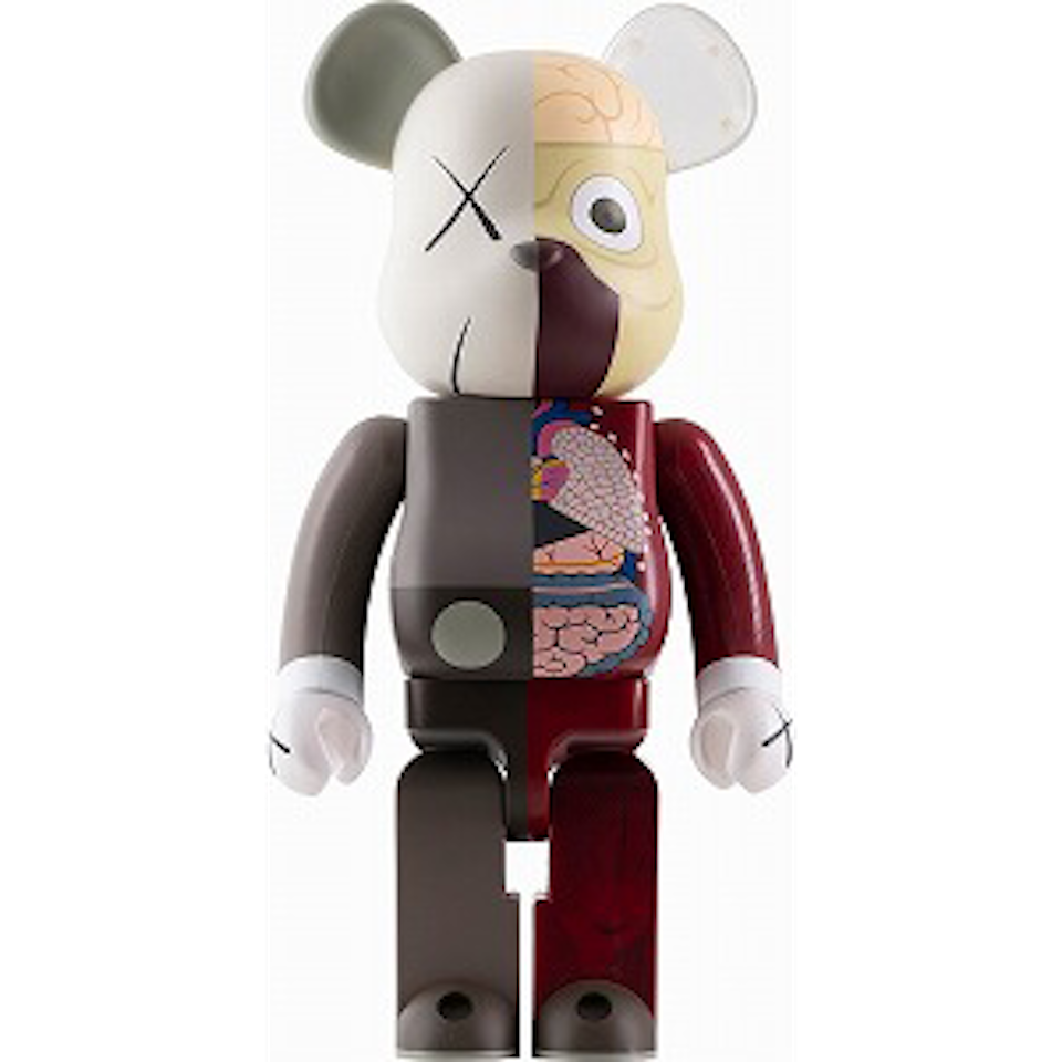 BE@RBRICK COMPANION 1000% Red Dissected by Kaws