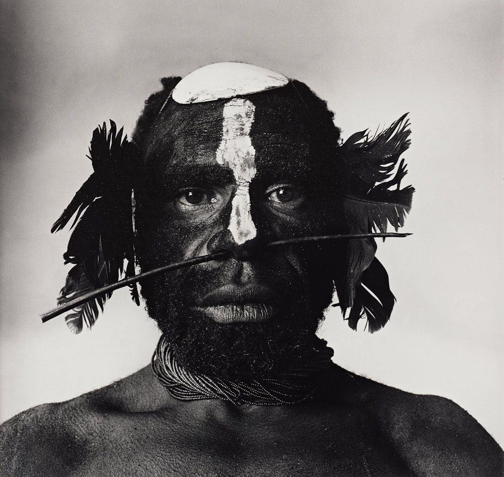 "Tribesman with Nose Ornament (New Guinea, 1970) " by Irving Penn