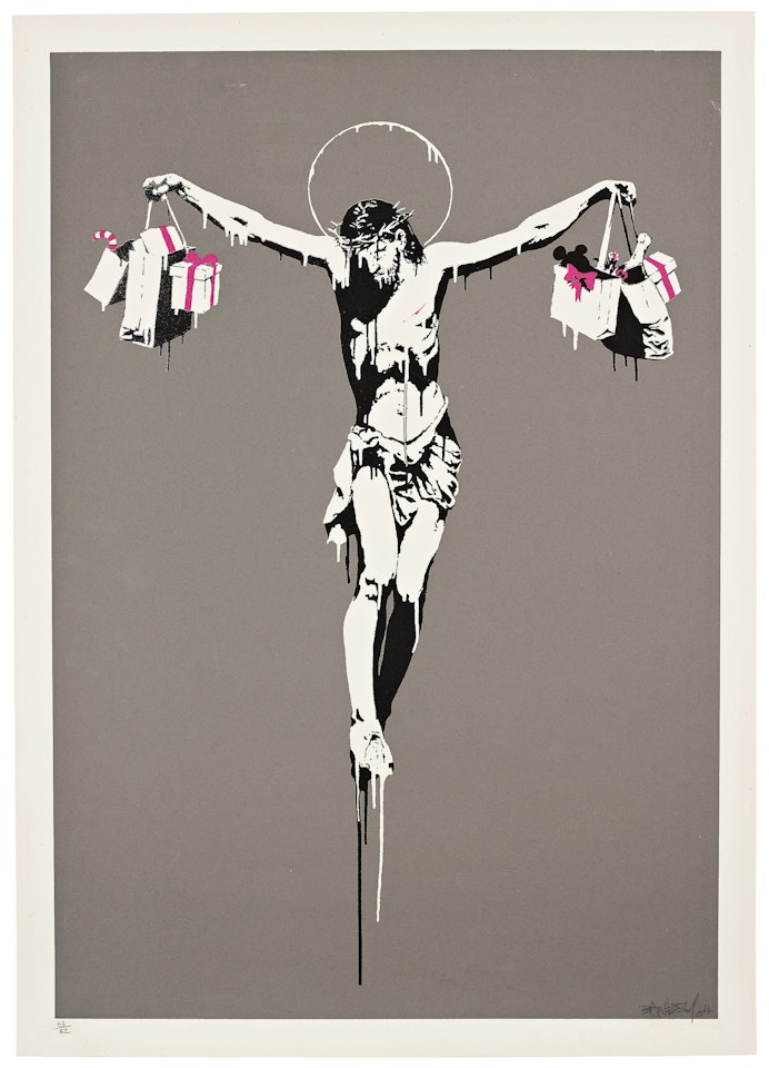 "Christ with Shopping Bags" by Banksy
