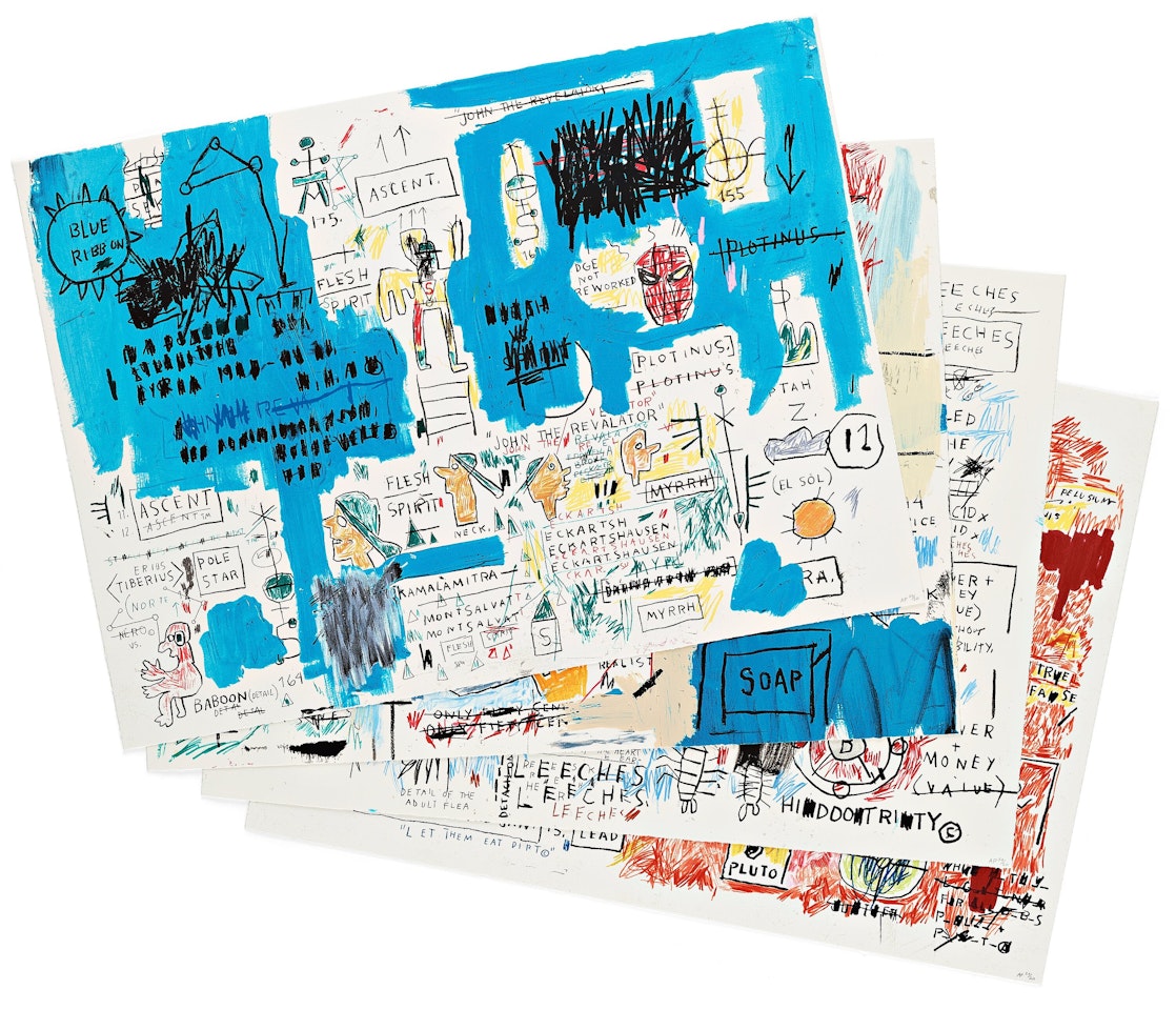 ”Ascent, Olympic, Leeches, and Liberty” by After Jean-Michel Basquiat