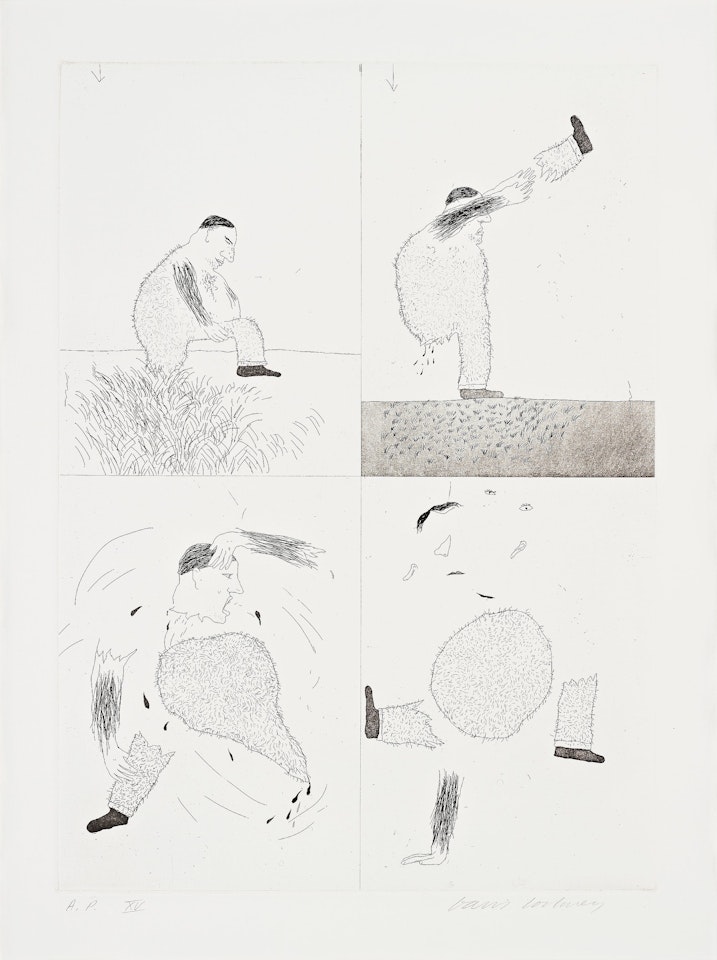 "He Tore Himself in Two" from "Six fairy tales from the Brothers Grimm" by David Hockney