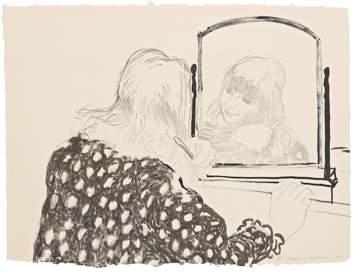 "Ann combing her Hair" by David Hockney