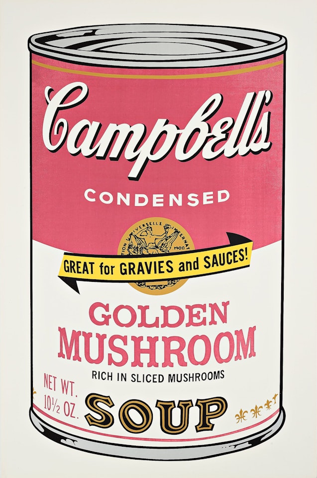 "Golden Mushroom", from: "Campbell"s soup II". by Andy Warhol