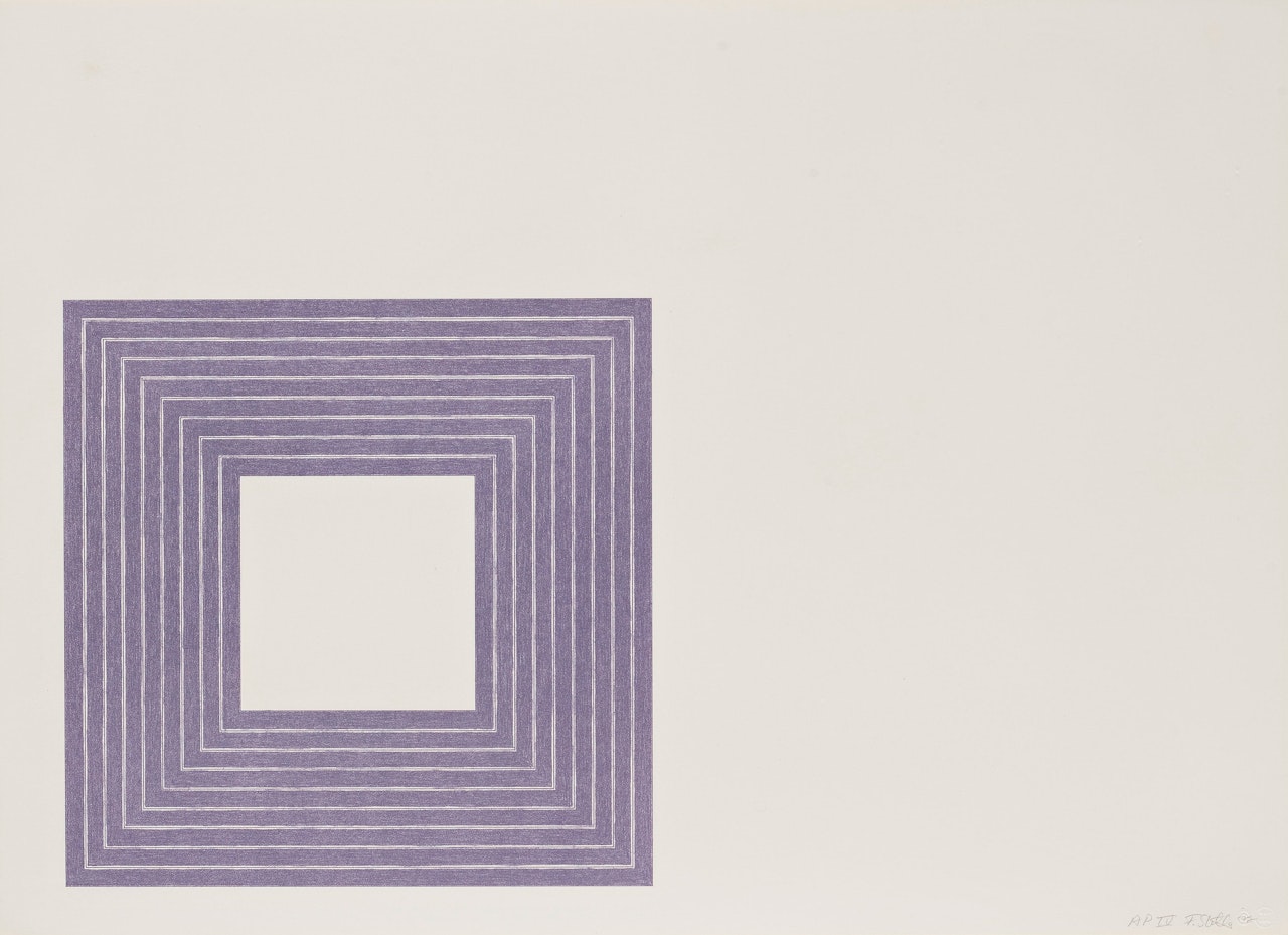 "Hollis Frampton" ur "Purple Series" by Frank Stella