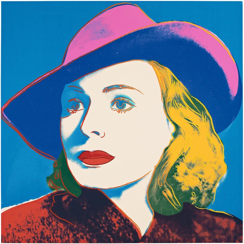 "With Hat", from: "Three portraits of Ingrid Bergman" by Andy Warhol