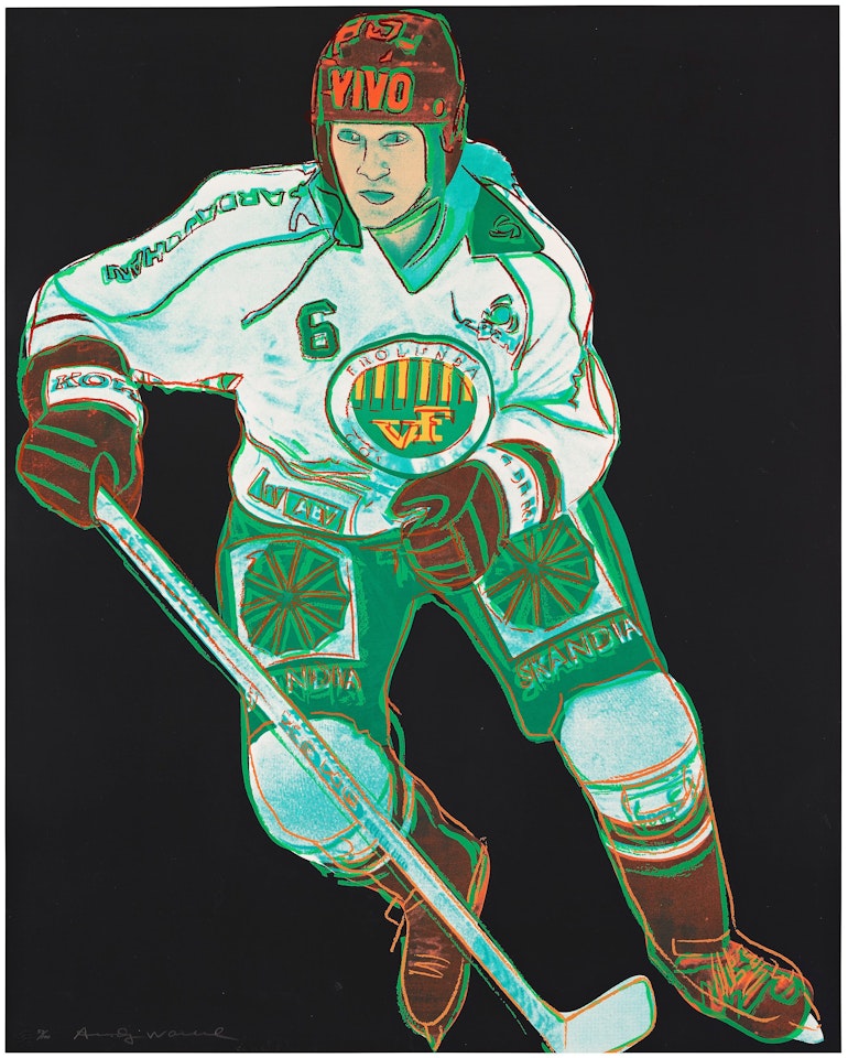 ”Frölunda Hockey Player”. by Andy Warhol