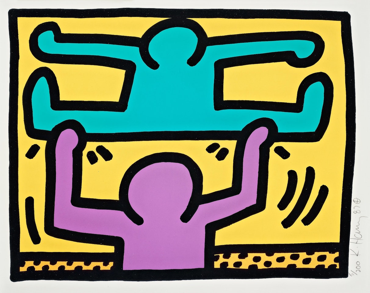 "Untitled, Pl. 4", from "Pop Shop I series" by Keith Haring