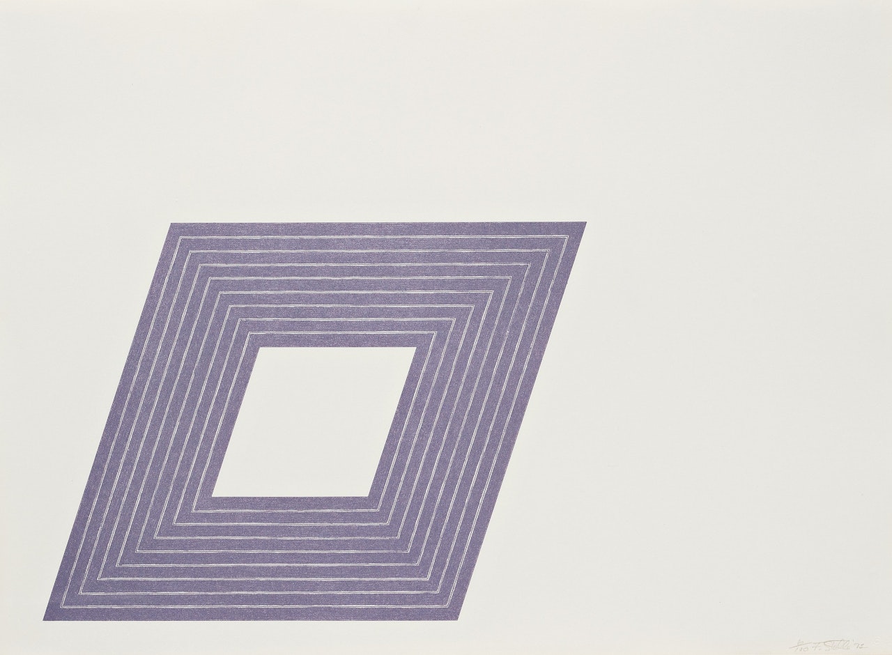 "Carl André", from "Purple Series" by Frank Stella