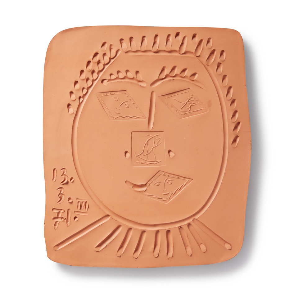 Visage à la fraise (A. R. 625) by Pablo Picasso