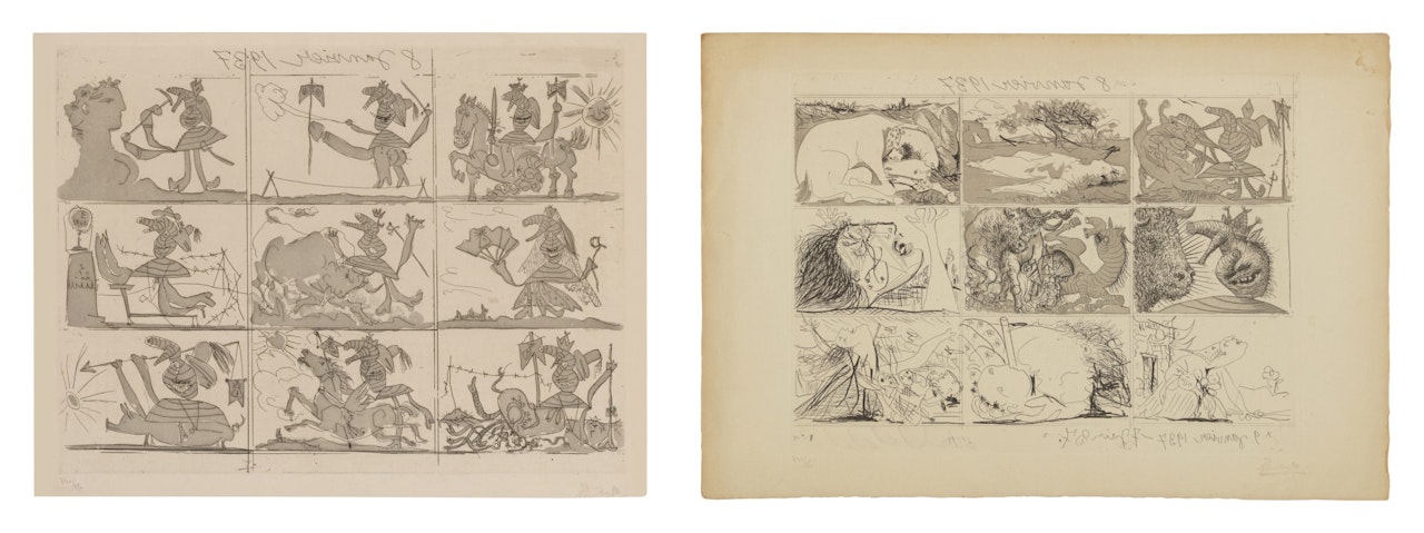 Sueño y mentira de Franco (B. 297-298; Ba. 615-616; C. Bks 28) by Pablo Picasso