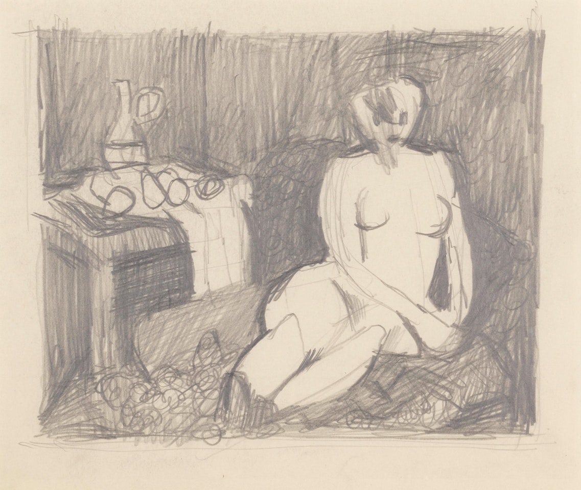 Studio Still Life with Reclining Figure by Keith Vaughan