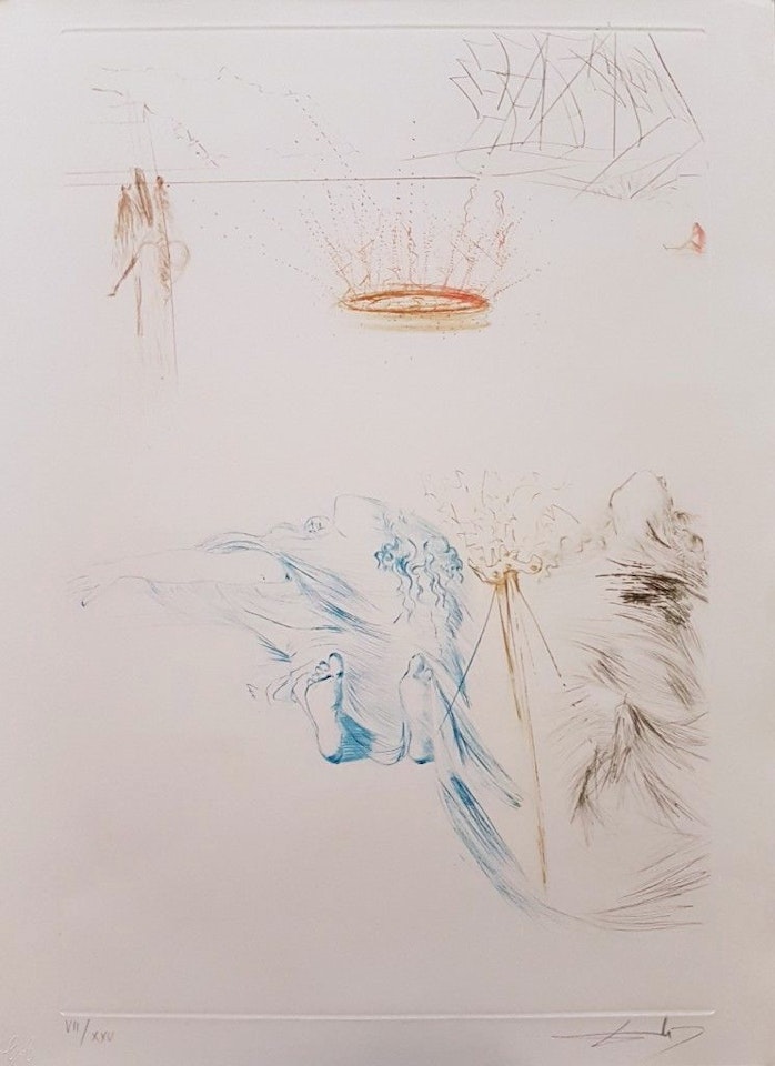 Tristan and Iseult : Tristan"s Testament by Salvador Dali
