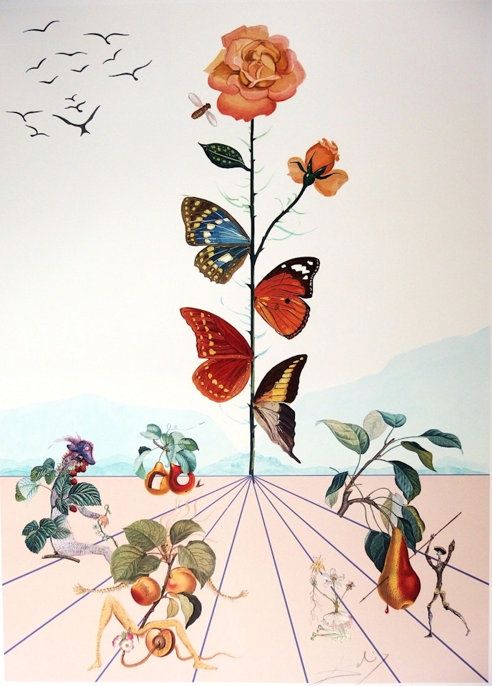 Flordali II: La Rose Papillon by Salvador Dali
