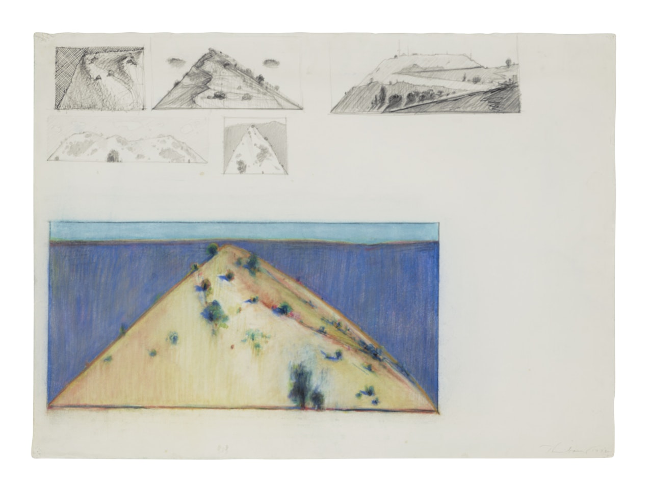 Mountain Hill Sketches by Wayne Thiebaud