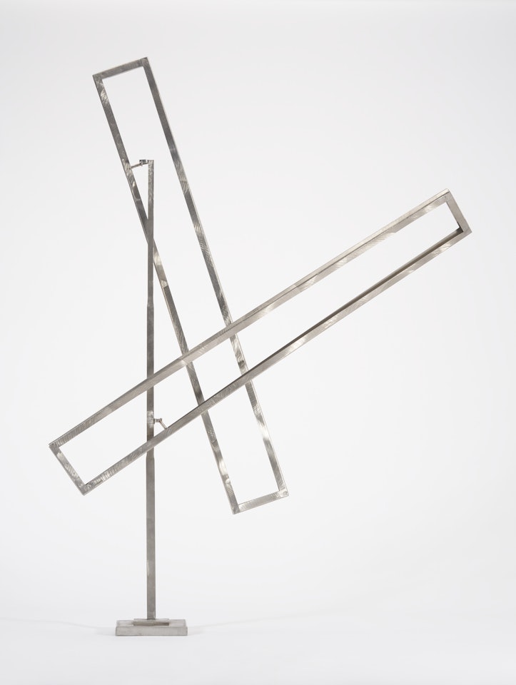 Two Open Rectangles One Up One Down by George Rickey
