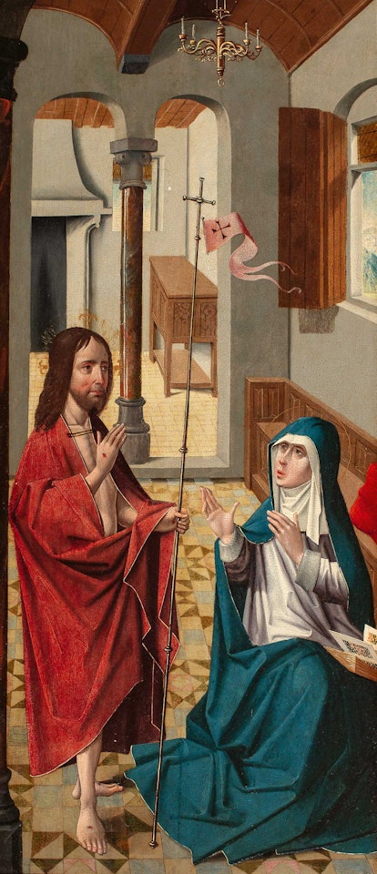 Christ appearing to the Virgin Mary by Flemish School