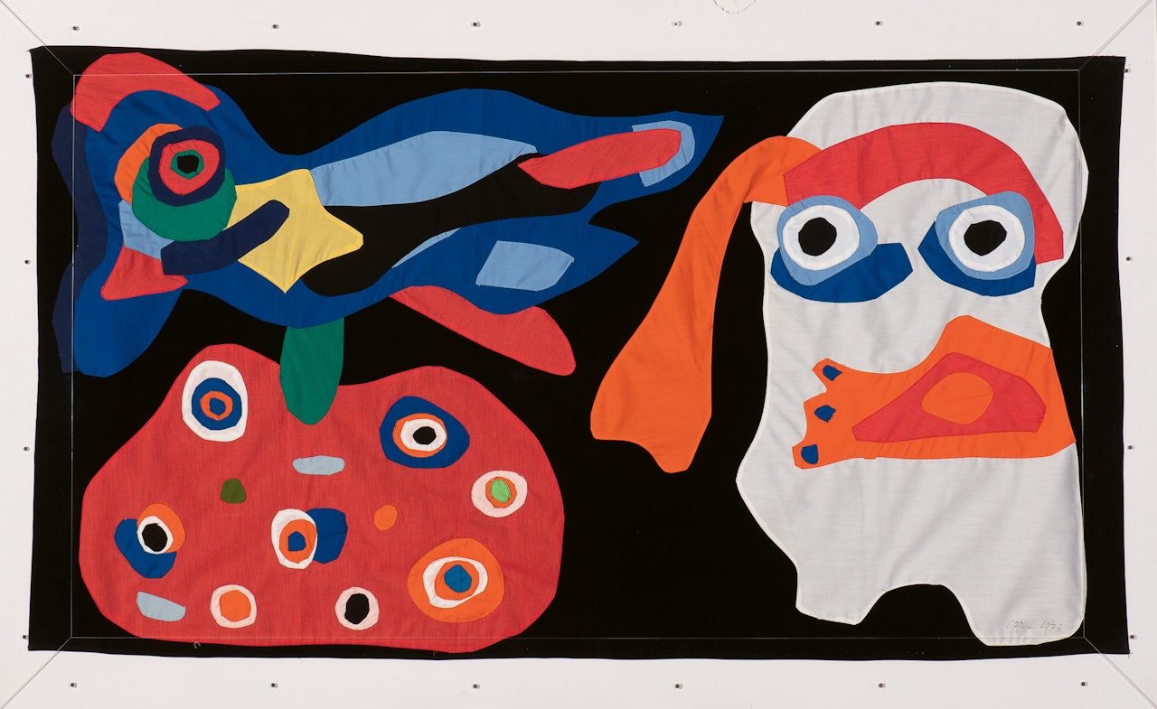 Head and bird by Karel Appel