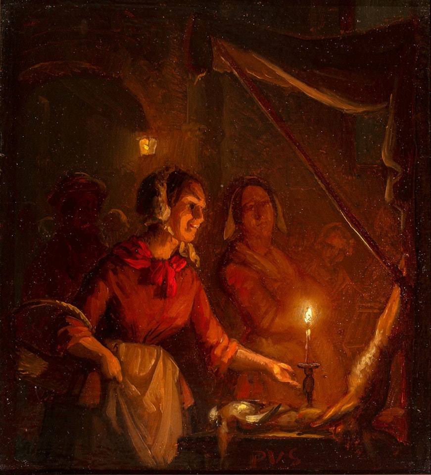 The Poultry Seller (c. 1860) by Petrus van Schendel