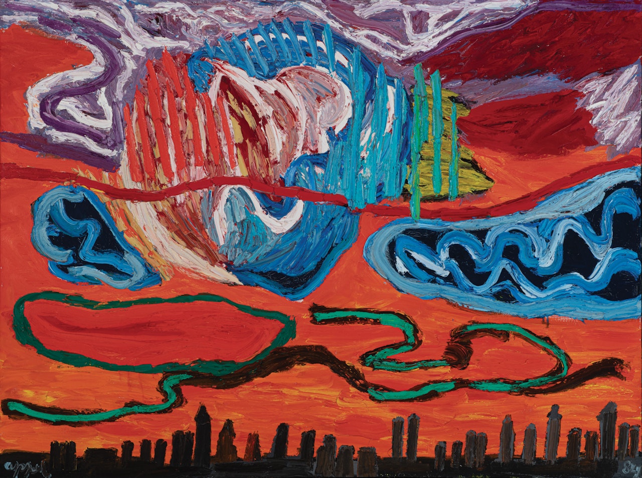Sunset Manhattan by Karel Appel