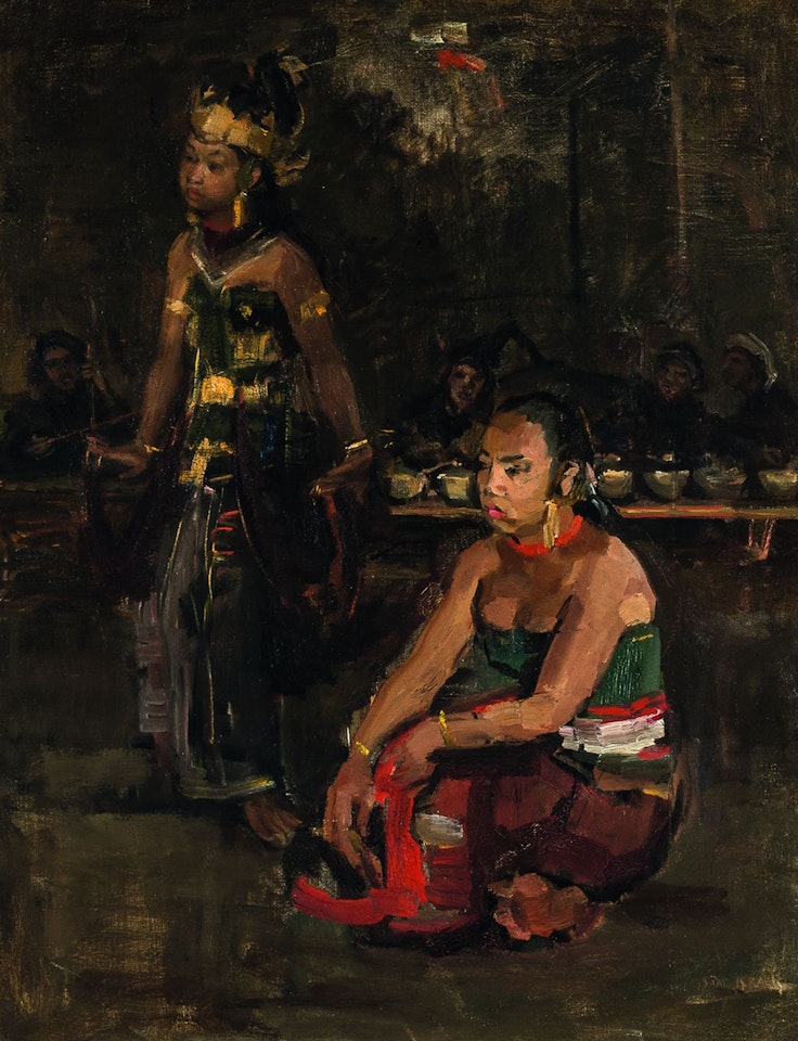 Two Javanese dancers by Isaac Israels