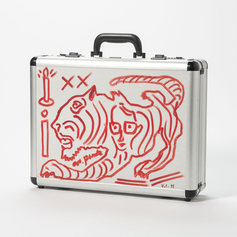 Keith Haring (on Kodak Suitcase) by A.R. Penck