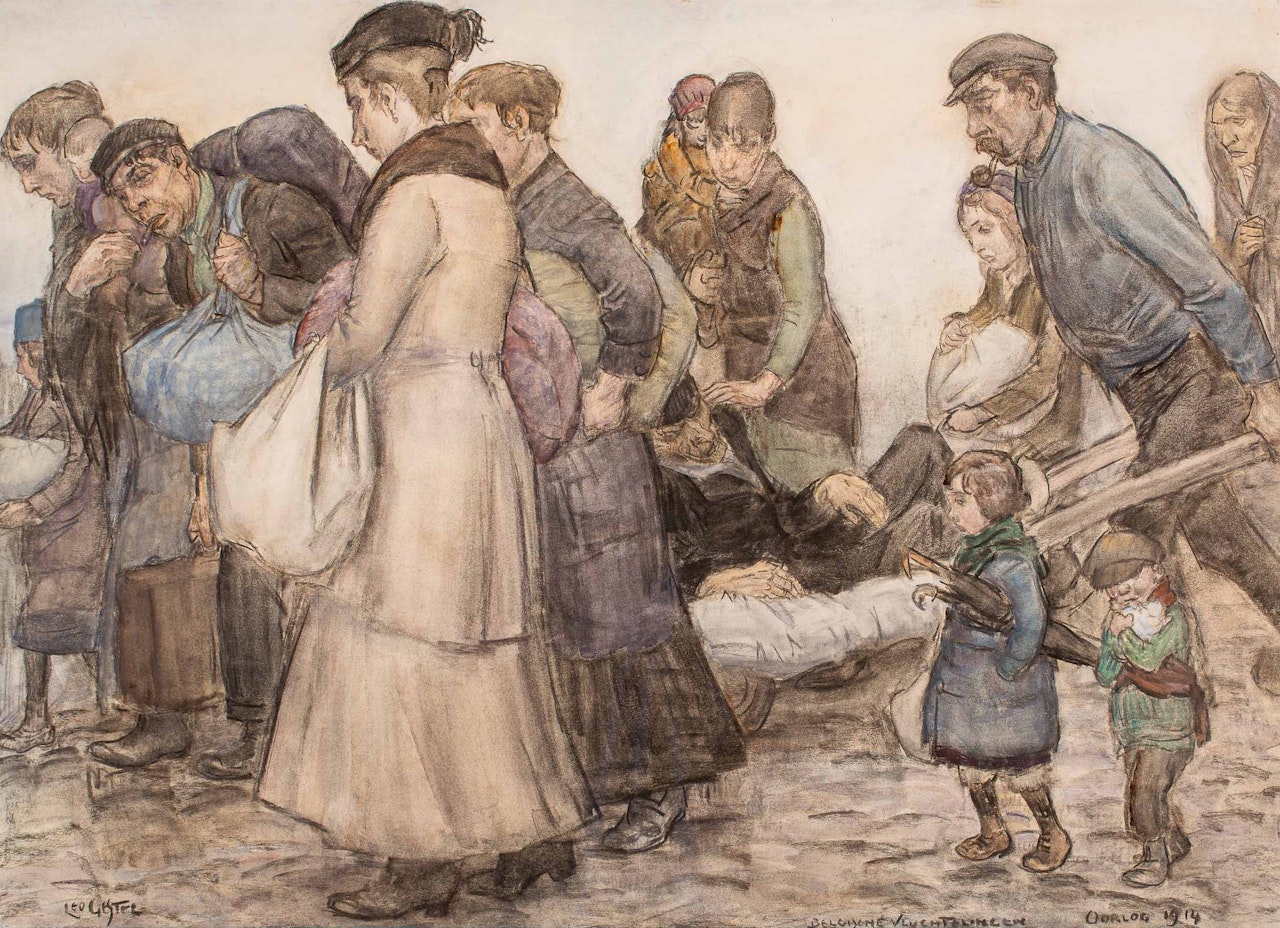 Belgian Refugees (Belgian refugees) by Leo Gestel