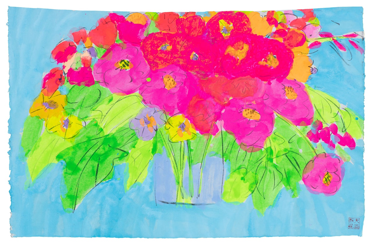 Still Life With Flowers by Walasse Ting
